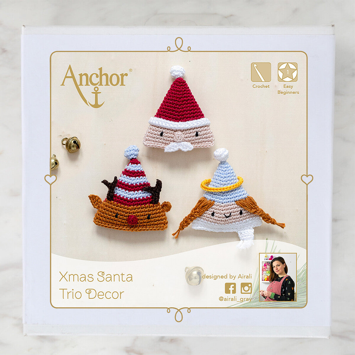 Anchor Noel Baba Üçlüsü Amigurumi Kiti - A28C005-09061